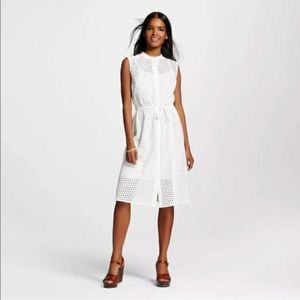 Who What Wear Eyelet White Dress